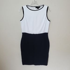 St. John Colorblock Wool Pencil Skirt Sleeveless Tank Dress